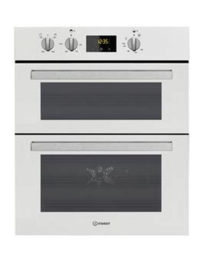 Indesit Aria Idu6340Wh Built-Under Double Electric Oven - White - Oven With Installation
